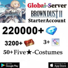[Global]220000+ diamonds | Single DrawTicket x 3200+ | 5* Recruitment Ticket 3-5 | Random 5* garment x 50-55 | 100-160UR exclusive weapon|Android/iOS interoperability] BrownDust 2