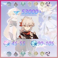 Asia| Kaedehara Kazuha | Primogem:53000 | Acquaint Fate:90-105 | Intertwined Fate:45 - 55 | Email bound | MC Random