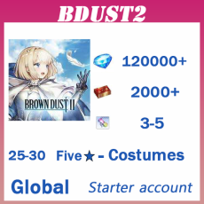 [Global]120000+ diamonds | Single DrawTicket x 2000+ | 5* Recruitment Ticket 3-5 | Random 5* garment x 18-30  | 10-30UR exclusive weapon|Android/iOS interoperability] BrownDust 2