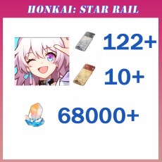 Asia| Female/Male | 68000+ Stellar Jade | Tar Rail Special Pass:10+ | Star Rail Special:122+ | No safety risk, immediate delivery