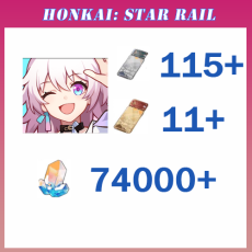 Asia| Female/Male | 74000+ Stellar Jade | Tar Rail Special Pass:11+ | Star Rail Special:115+ | No safety risk, immediate delivery