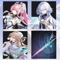 Asia lv 8| Aemeath + Mornye + Lynae + Aemeath Weapon | Random 4 stars |The novice pool is not used